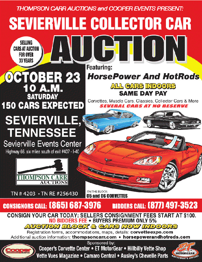 Auction Takes place at Sevierville Events Center on October 23rd at 10:00am. Auction Takes place at Sevierville Events Center on October 23rd at 10:00am.