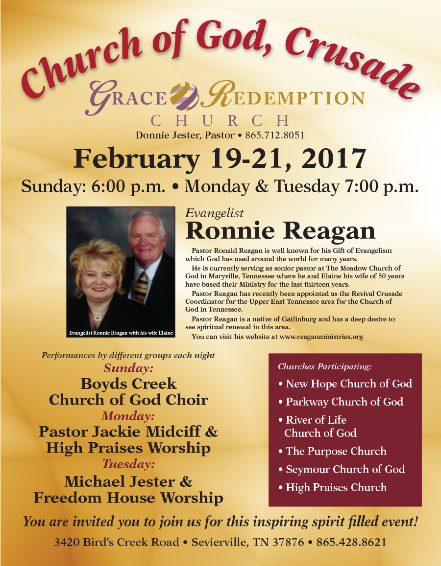 church of god crusade at grace redemption church church crusade flyer