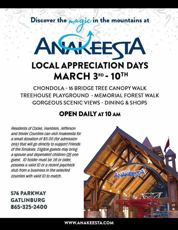 Local Appreciation Days Anakeesta Hometown Sevier