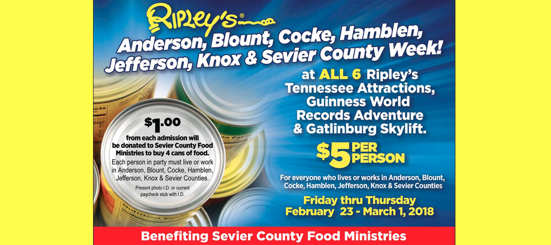 $5 Admission to All 6 Ripley’s Attractions, Guinness World Records Adventure & Gatlinburg Skylift