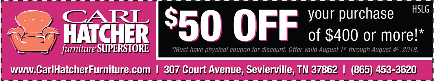 2018 Back To School Carl Hatcher Coupon Hometown Sevier 2018 Back To School Carl Hatcher Coupon