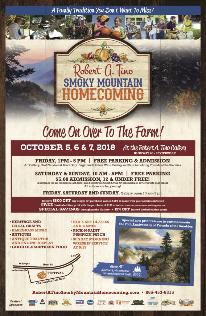 Robert A Tino Smoky Mountain Festival October 5, 6, & 7