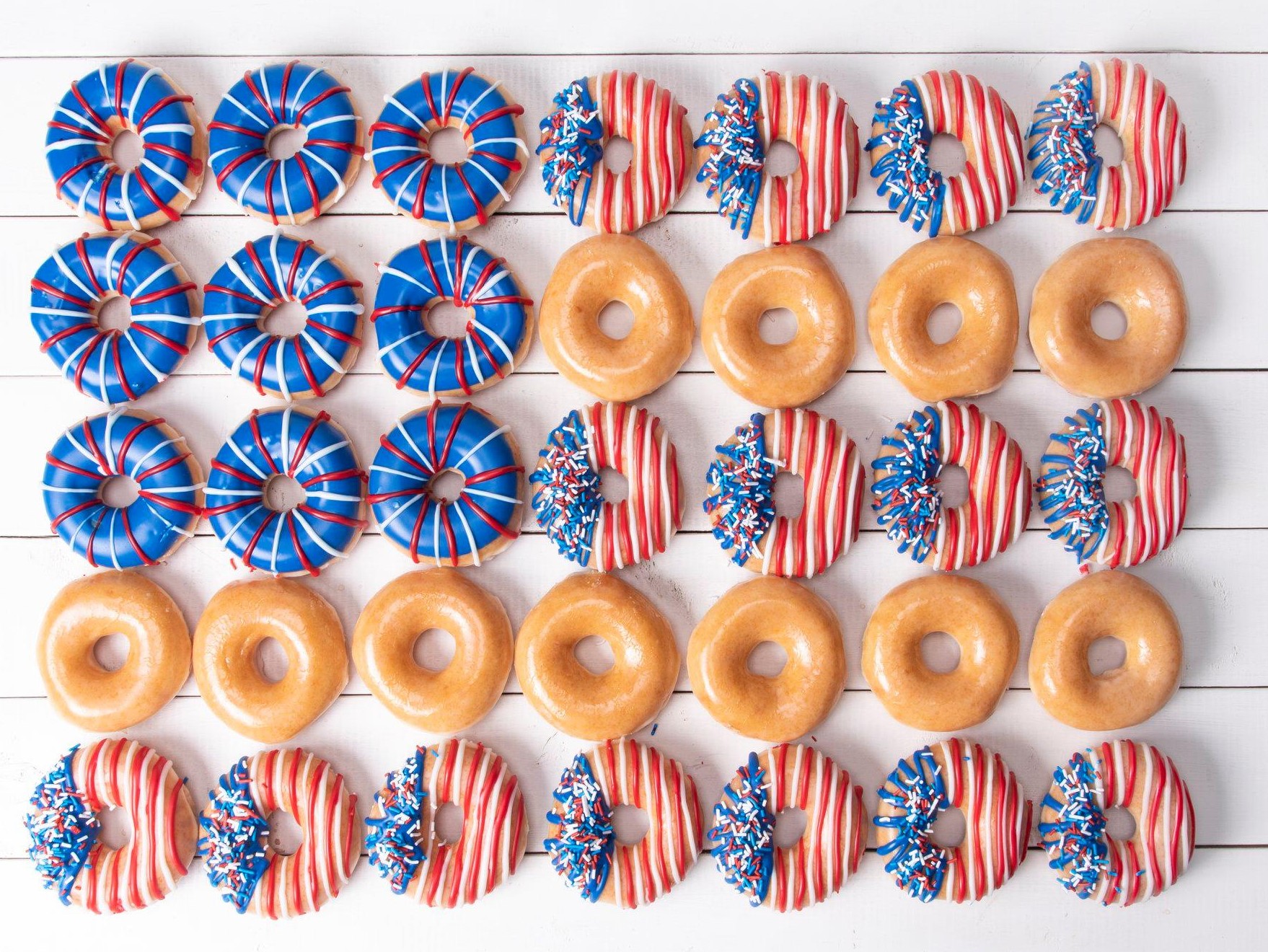 Krispy Kreme offering Patriotic Donuts through July 4th!